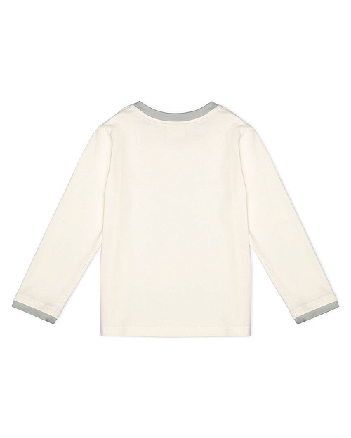 Лонгслив детский Unisex из хлопка с контрастным воротником, серый