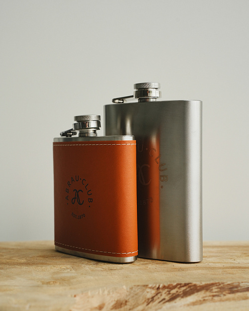 Фляга, серебристый