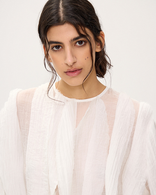 Воздушная блуза, белый