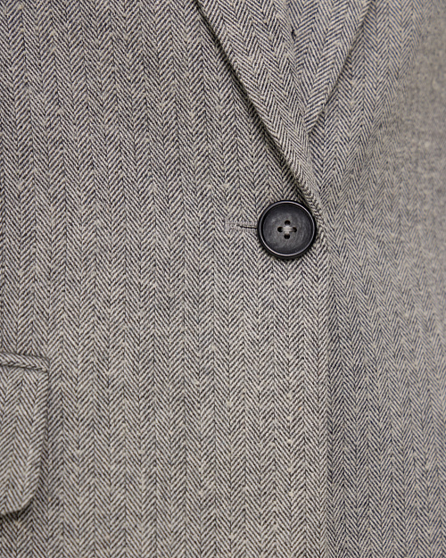 Твидовый жакет из шерсти, серый