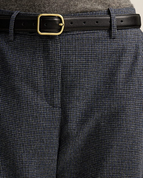 Ремень из натуральной кожи, черный