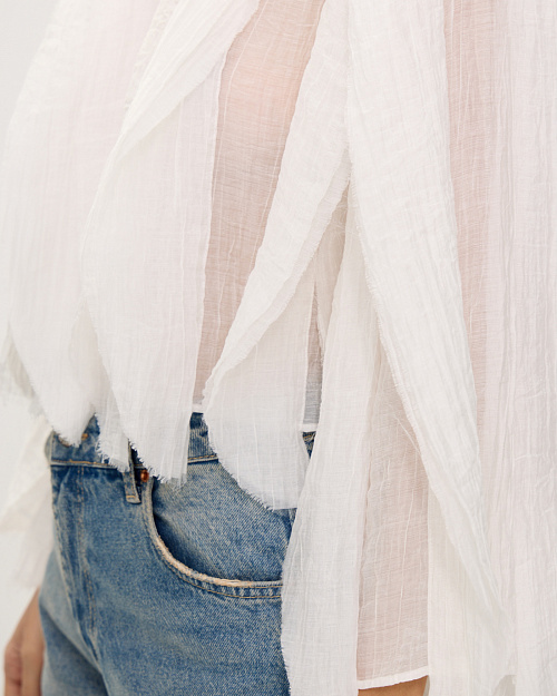 Воздушная блуза, белый