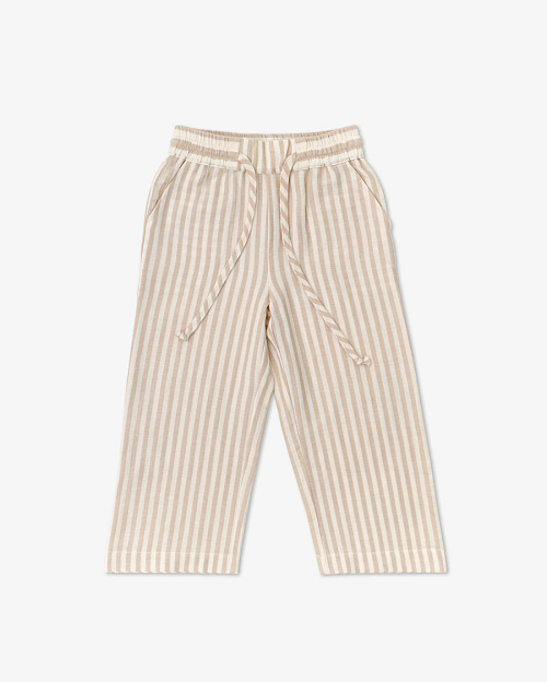 Детские брюки в полоску Unisex из муслина, бежевый
