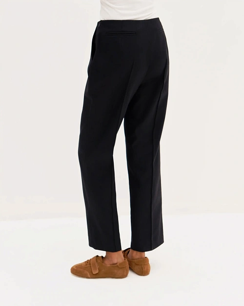 Классические брюки с простроченными стрелками, черный