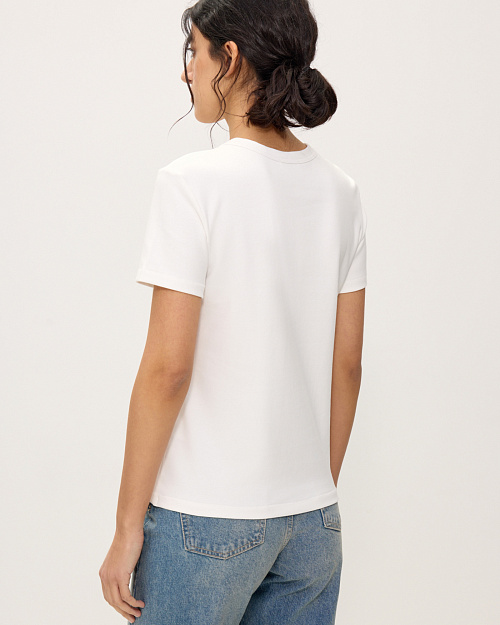 Футболка приталенного кроя Slim Fit, белый