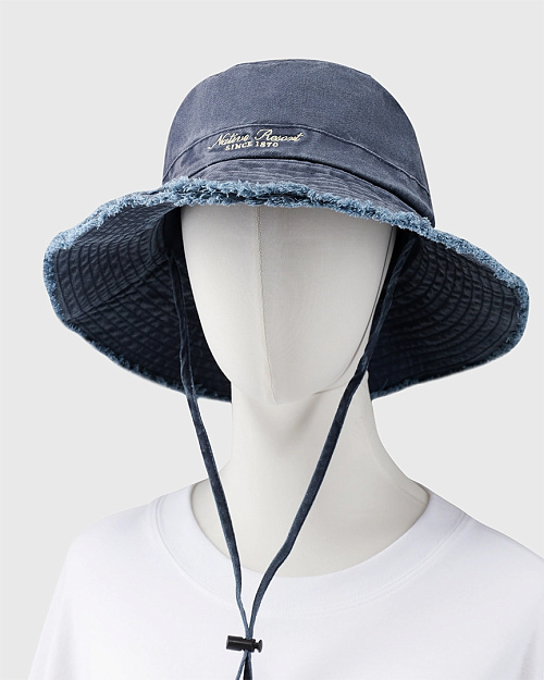 Панама с вышивкой Unisex, синий