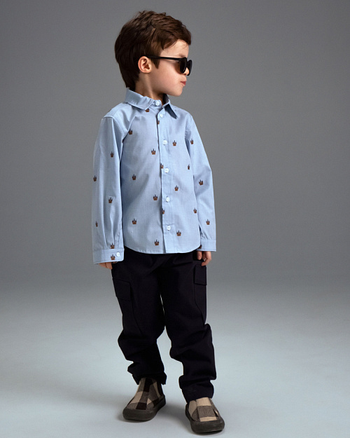 Брюки чинос Unisex из эластичного хлопка, темно-синий