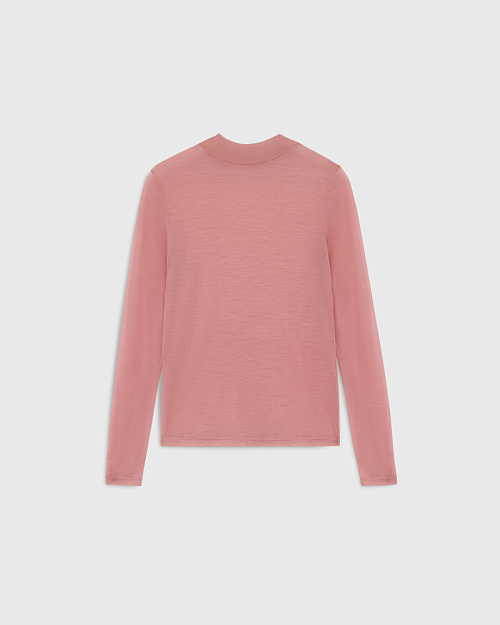 Водолазка из тонкой шерсти мериноса, розовый