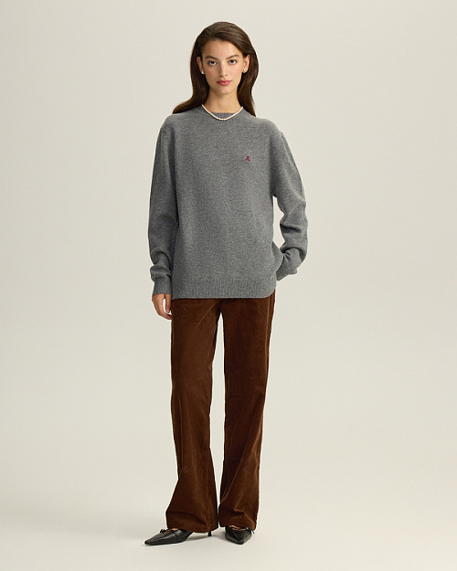 Джемпер из кашемира и шерсти Unisex, темно серый