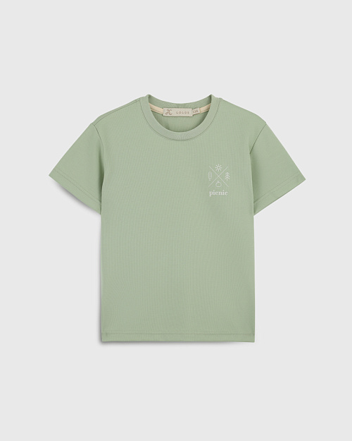 Детская футболка Unisex с принтом, мятный