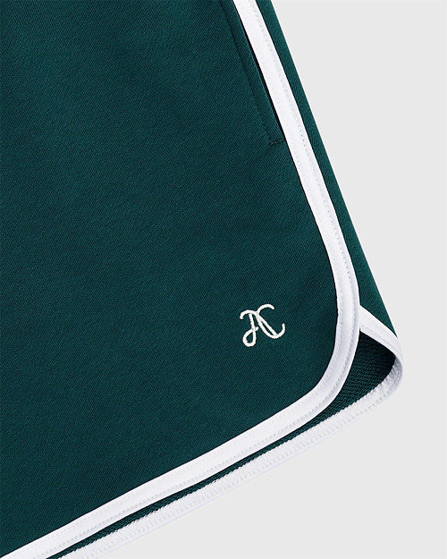 Шорты мини из 100% хлопка, зеленый