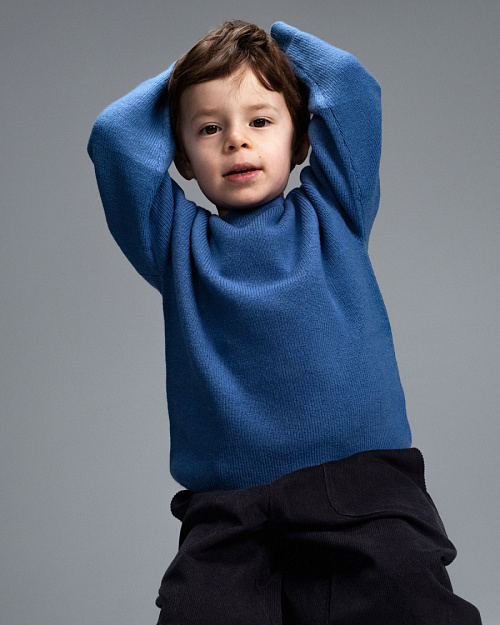 Детский свитер Unisex из шерсти, голубой