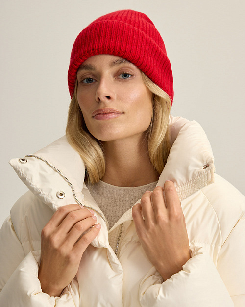 Шапка Unisex из кашемира, красный