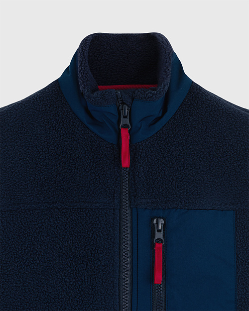 Детский жилет Unisex из флиса с меховым эффектом, тёмно-синий