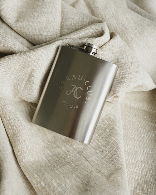 Фляга, серебристый