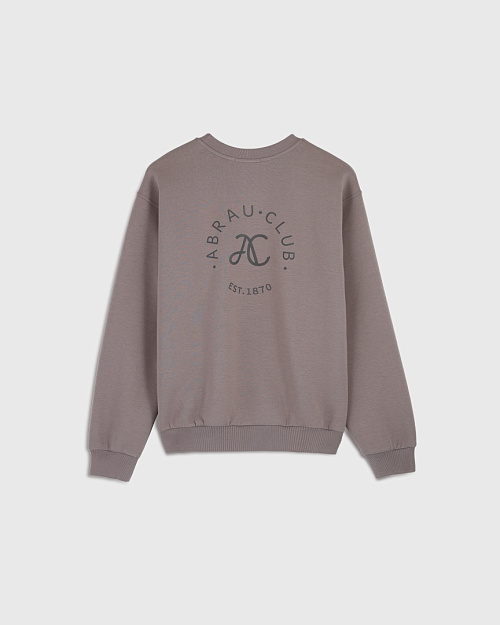 Хлопковый свитшот оверсайз Unisex, какао