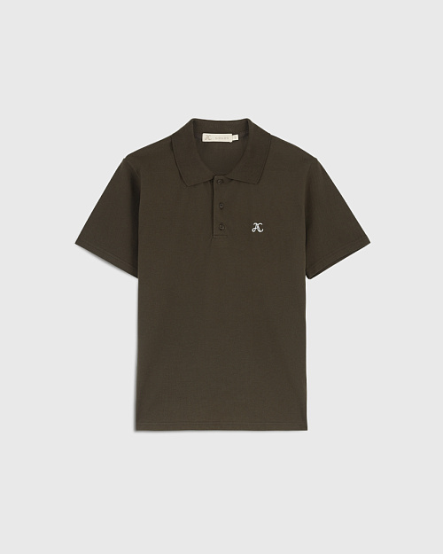 Футболка поло прямого кроя, хаки