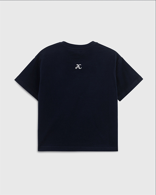 Детская хлопковая футболка Unisex, тёмно-синий