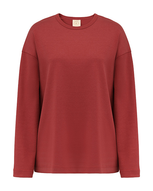 Хлопковый лонгслив Unisex, красный