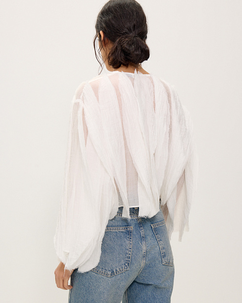 Воздушная блуза, белый