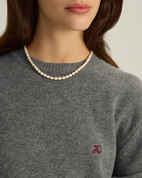 Джемпер из кашемира и шерсти Unisex, темно серый