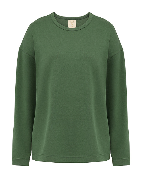 Хлопковый лонгслив Unisex, зеленый