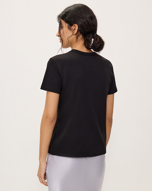 Футболка приталенного кроя Slim Fit, черный