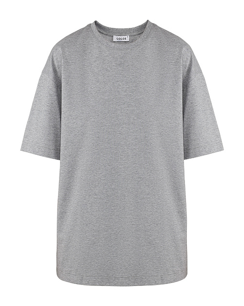 Футболка оверсайз, серый меланж